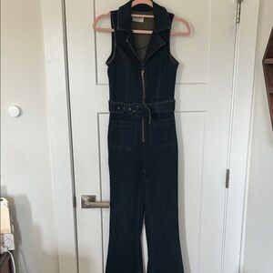 Show Me Your MuMu Dark Blue Denim Jumpsuit